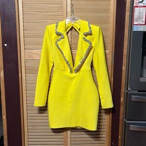 Neon Yellow cocktail dress